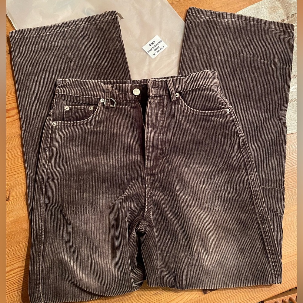 Ditch men’s mocha corduroy wide leg pants